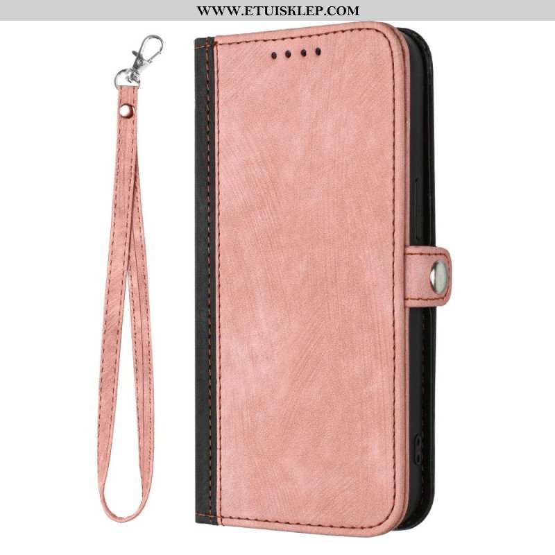 Etui Folio do Sony Xperia 5 IV Dwukolorowy Z Paskiem